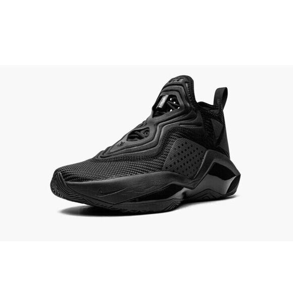 NWT Nike Mens Lebron Soldier XIV Basketball Shoe, Black/Mtlc Dark Grey-SZ 7 - Picture 2 of 5
